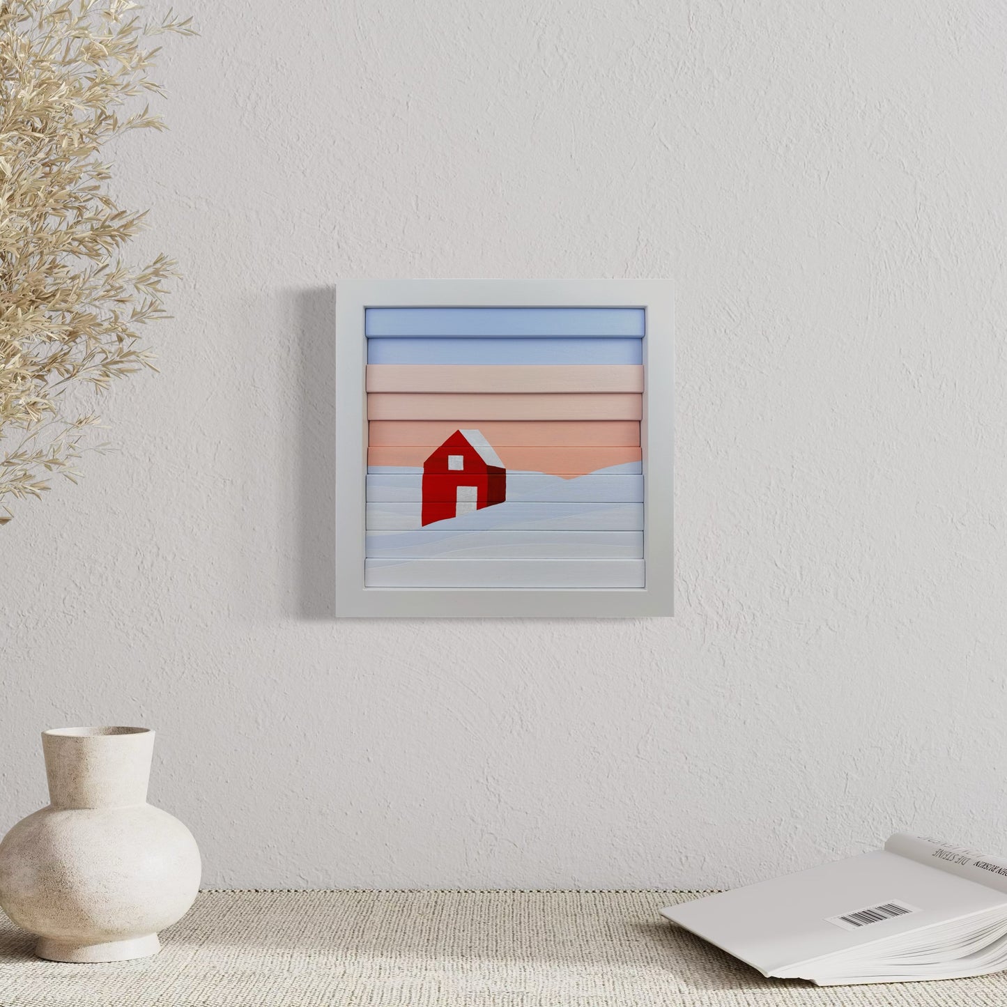 Cozy Cottage - Red (9”x9”)