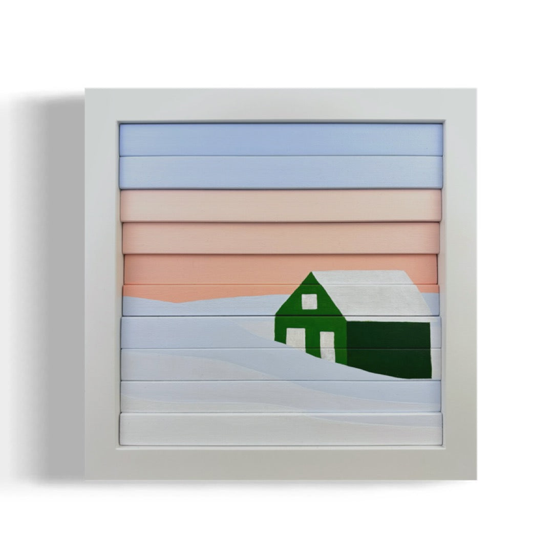 Cozy Cottage - Green (9”x9”)