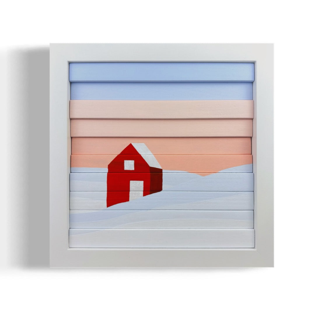 Cozy Cottage - Red (9”x9”)