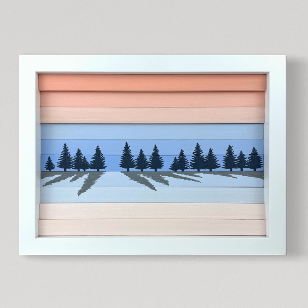 Snowy Pines (12”Wx9”H)