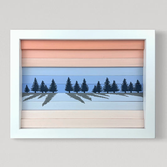 Snowy Pines (12”Wx9”H)